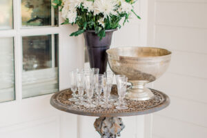 Cathedral cocktail glasses | Liesel Farm | Wedding Venues | Private Events | Round Top, TX